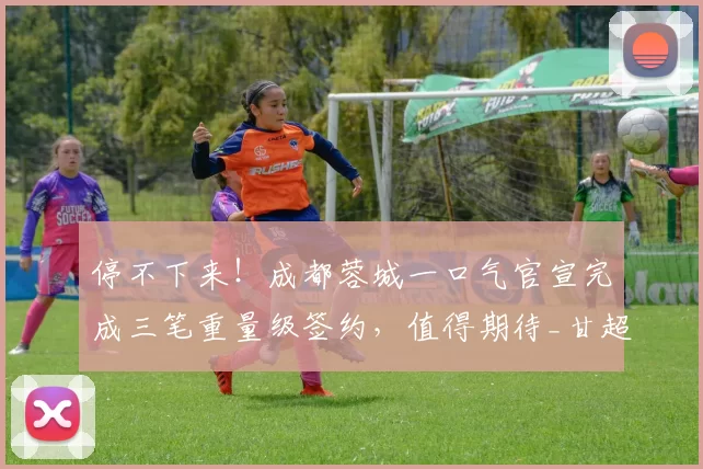 停不下来！成都蓉城一口气官宣完成三笔重量级签约，值得期待_甘超_胡荷韬_李扬